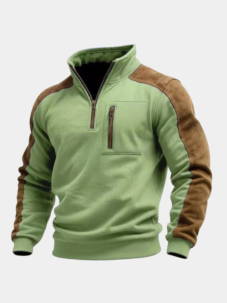 High Collar Quarter Zip Pullover