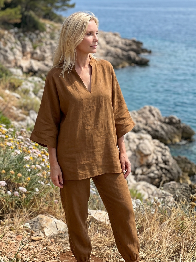 Gathered Trouser Set