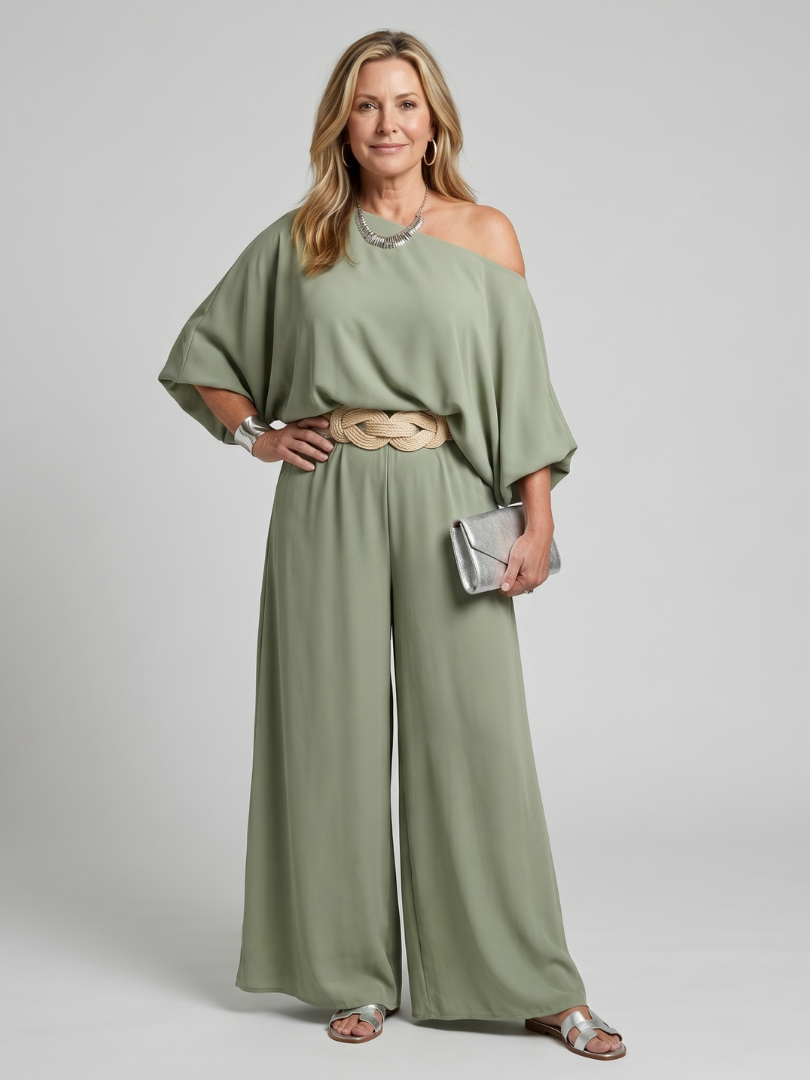 One Shoulder Sleeve Set