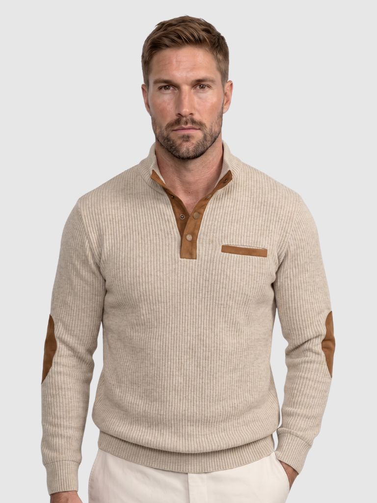 Monaco Casual Henley Pullover