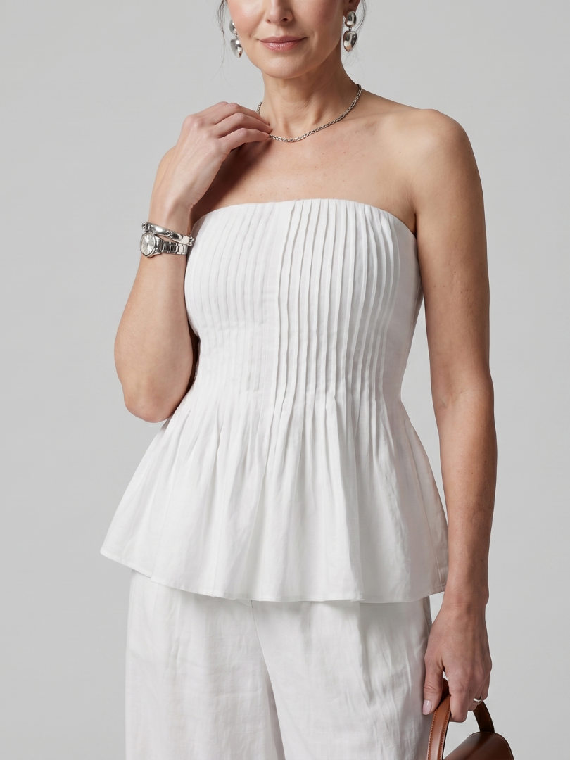 Strapless Smocked Top Set