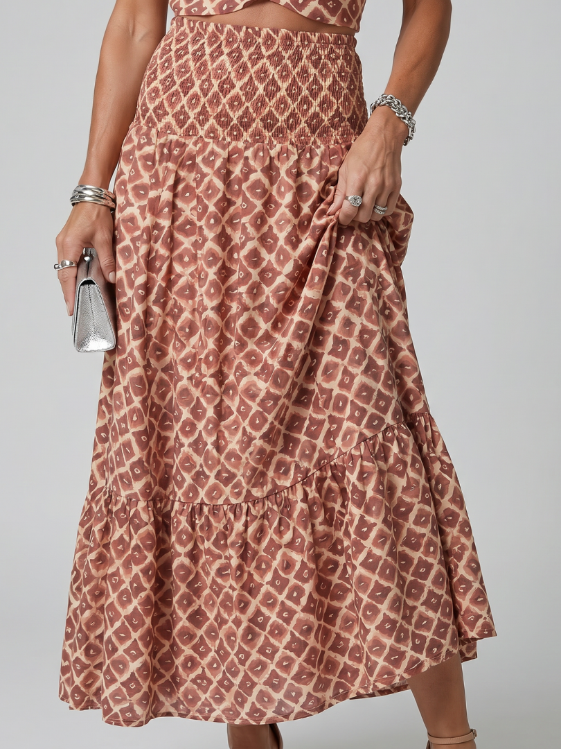 Geometric Print Midi Dress