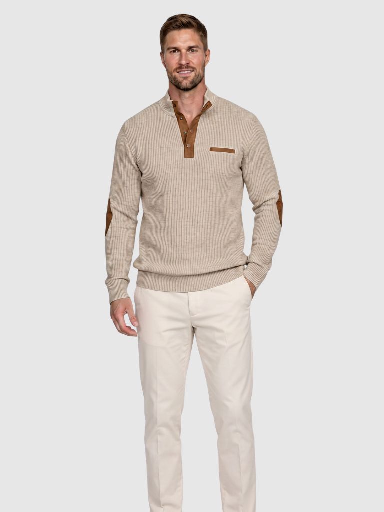 Monaco Casual Henley Pullover