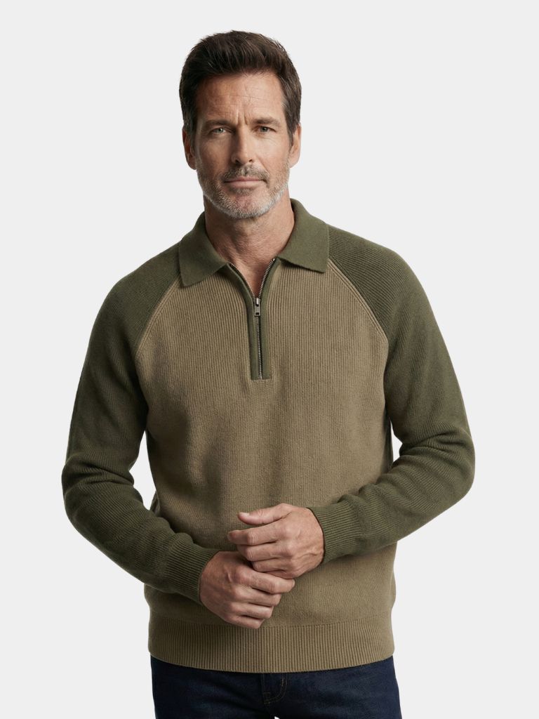 Raglan Quarter Zip Sweater
