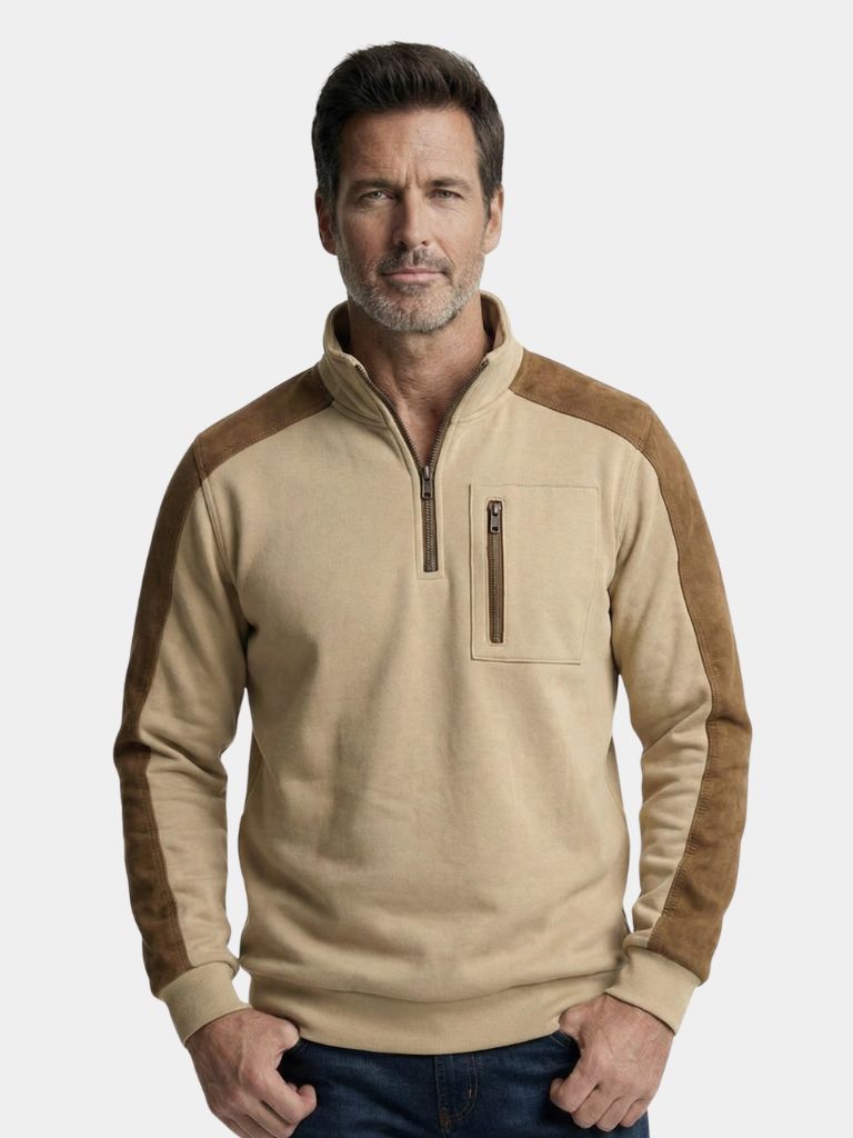 High Collar Quarter Zip Pullover