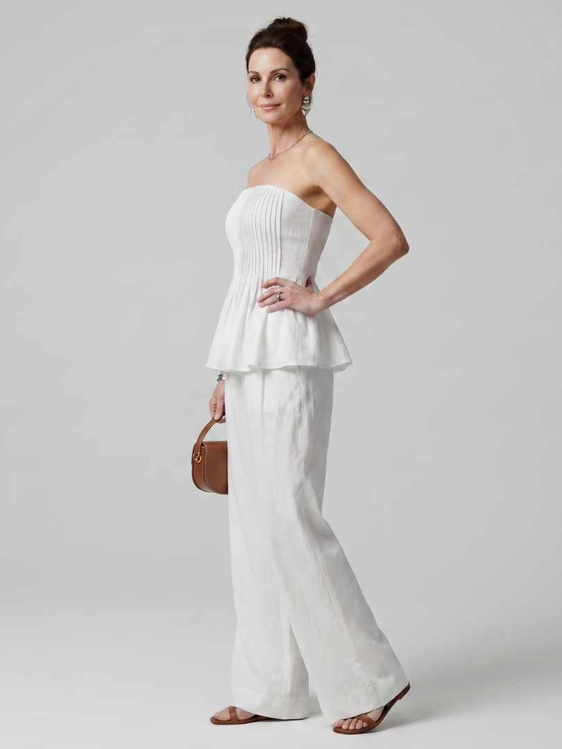 Strapless Smocked Top Set