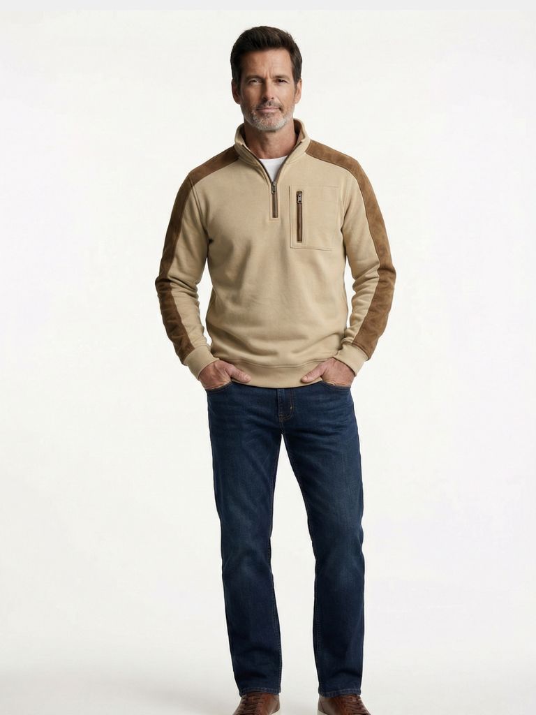 High Collar Quarter Zip Pullover
