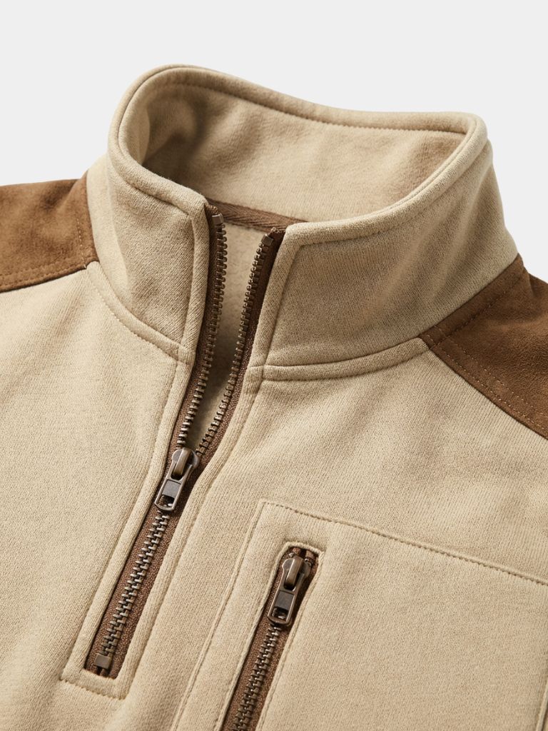 High Collar Quarter Zip Pullover