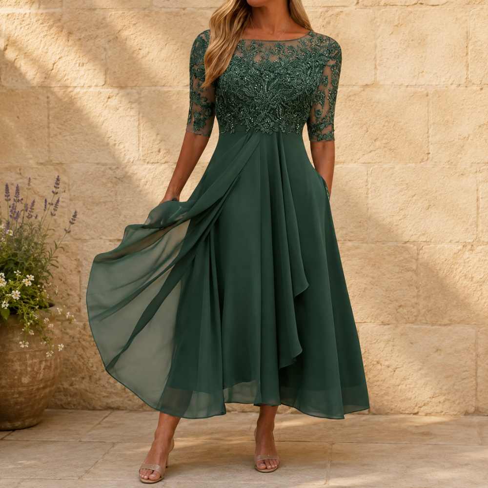 Elegant Pattern Maxi Dress