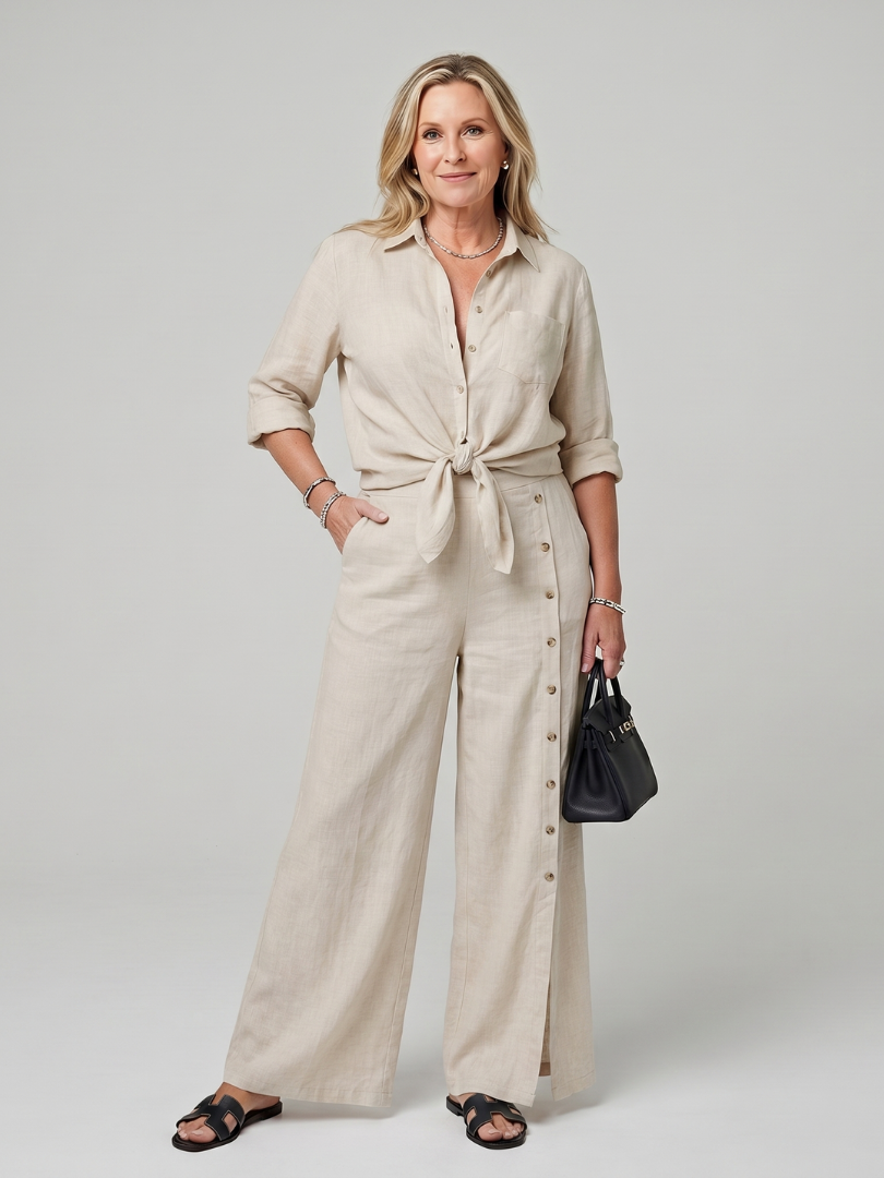 Tie Front Top Set