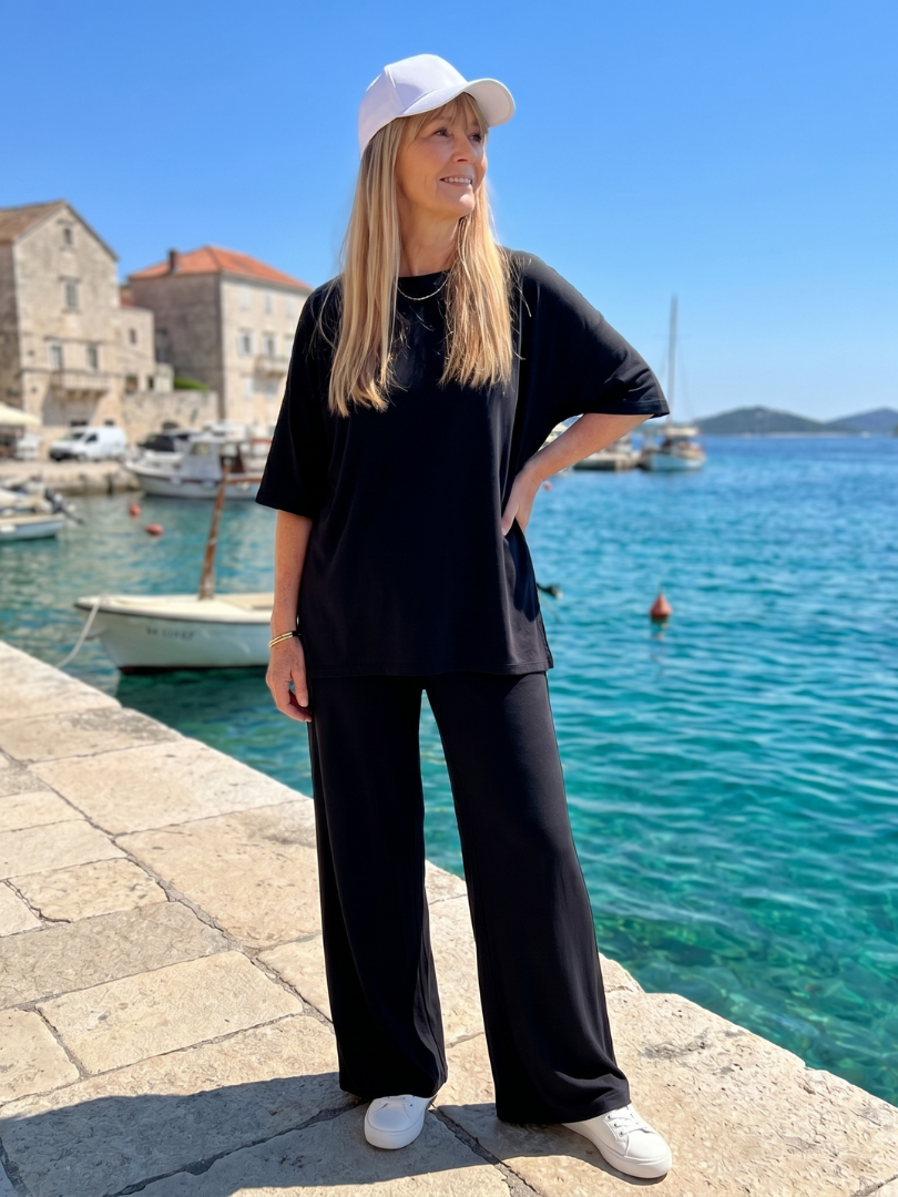 Oversized Top And Wide Leg Set