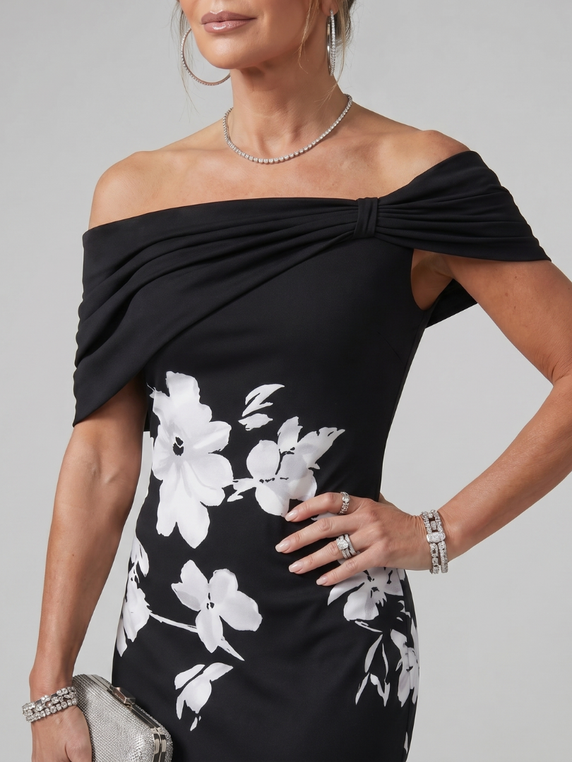 Off Shoulder Midi Dress