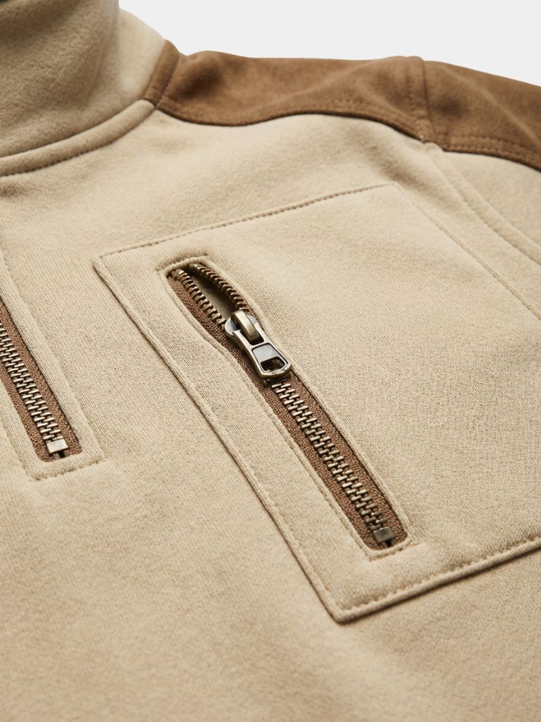 High Collar Quarter Zip Pullover