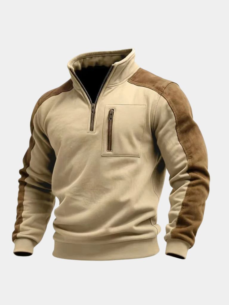 High Collar Quarter Zip Pullover