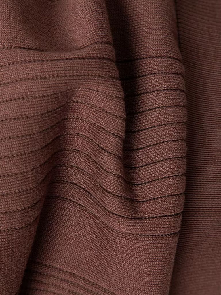 Vertical Ridge Knit Polo Shirt