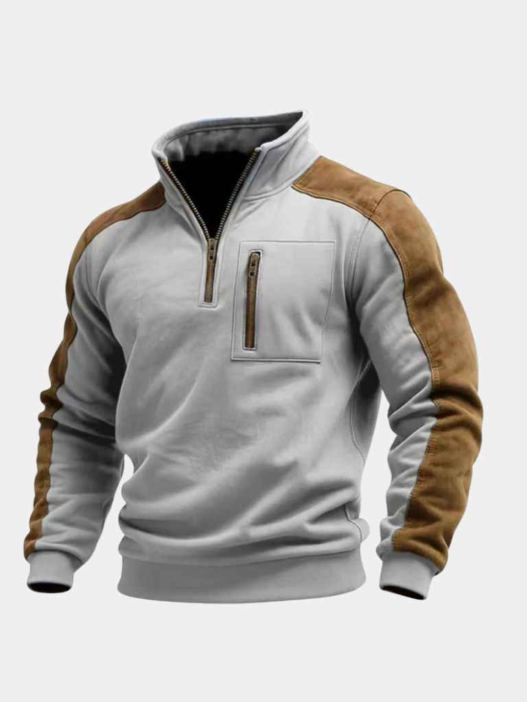 High Collar Quarter Zip Pullover