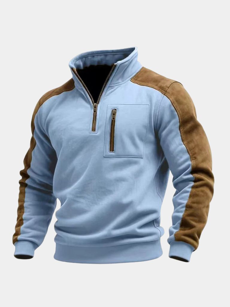 High Collar Quarter Zip Pullover