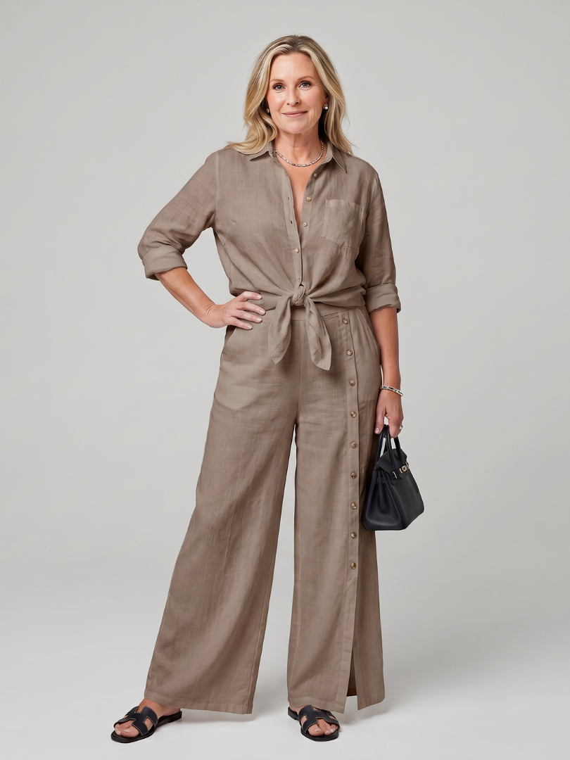 Tie Front Top Set