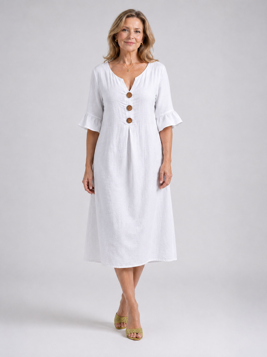 Classic Button Summer Dress