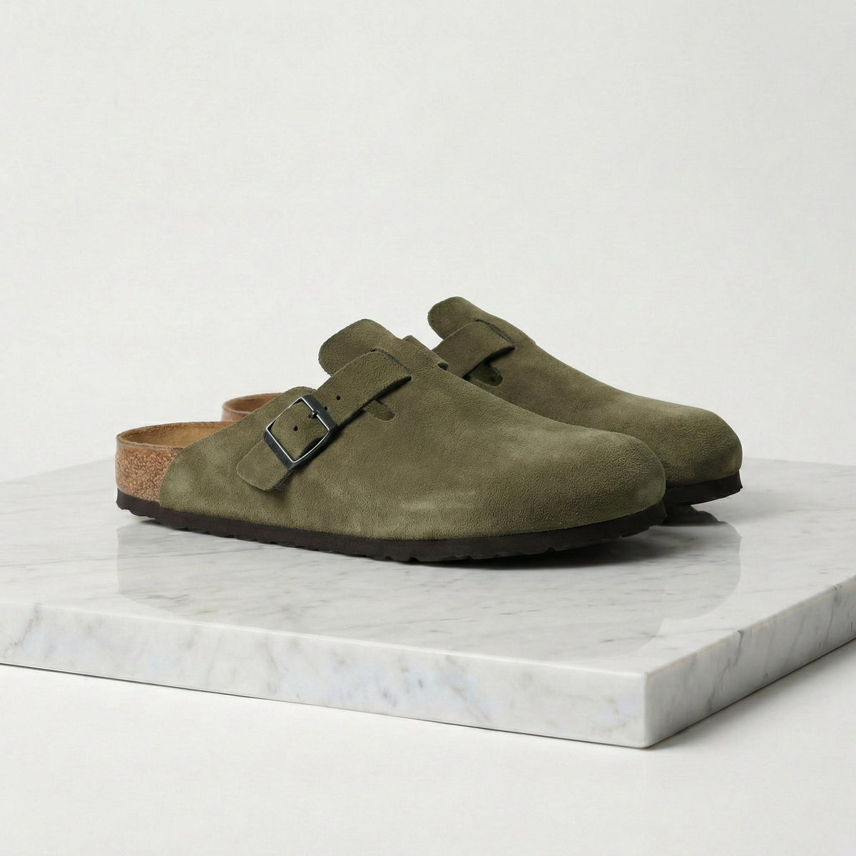 Suede Clogs