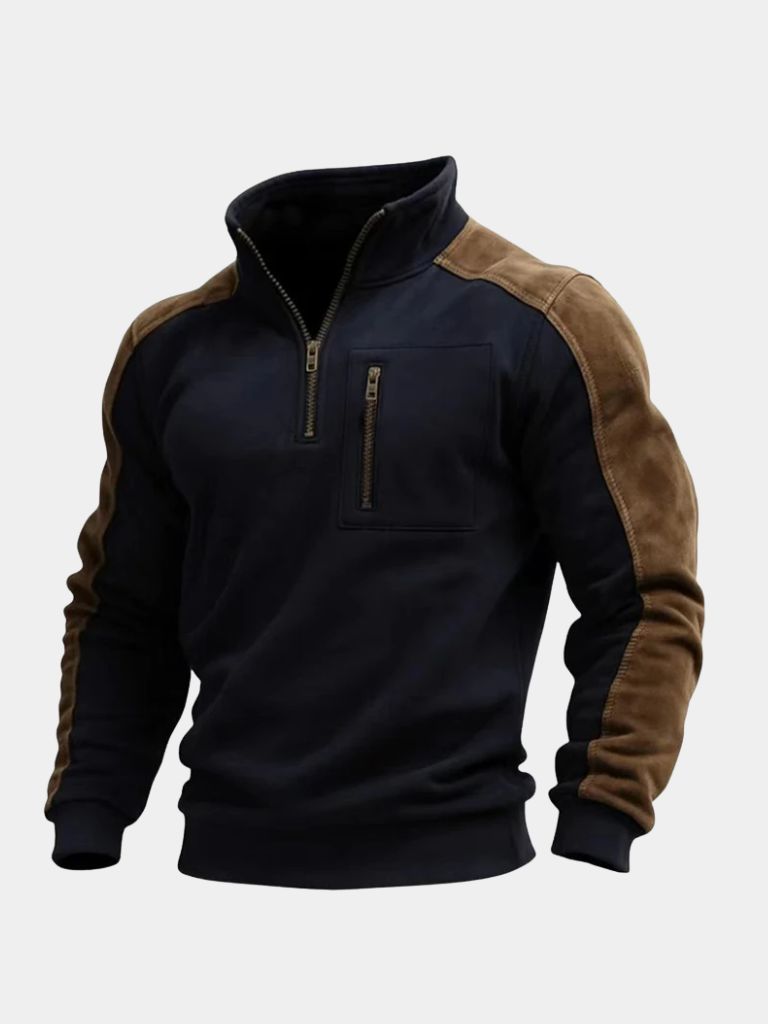 High Collar Quarter Zip Pullover